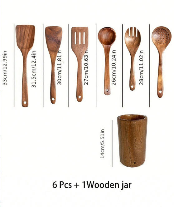 Sintia Living Set Spatula Kayu Jati Estetik
