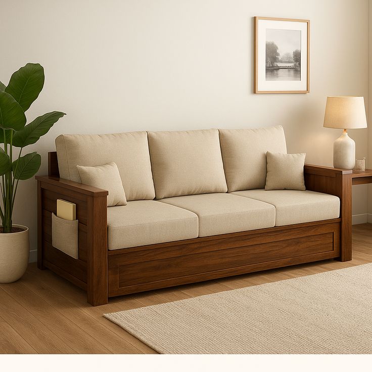 Sintia Living Sofa Bed Kayu Jati Minimalis